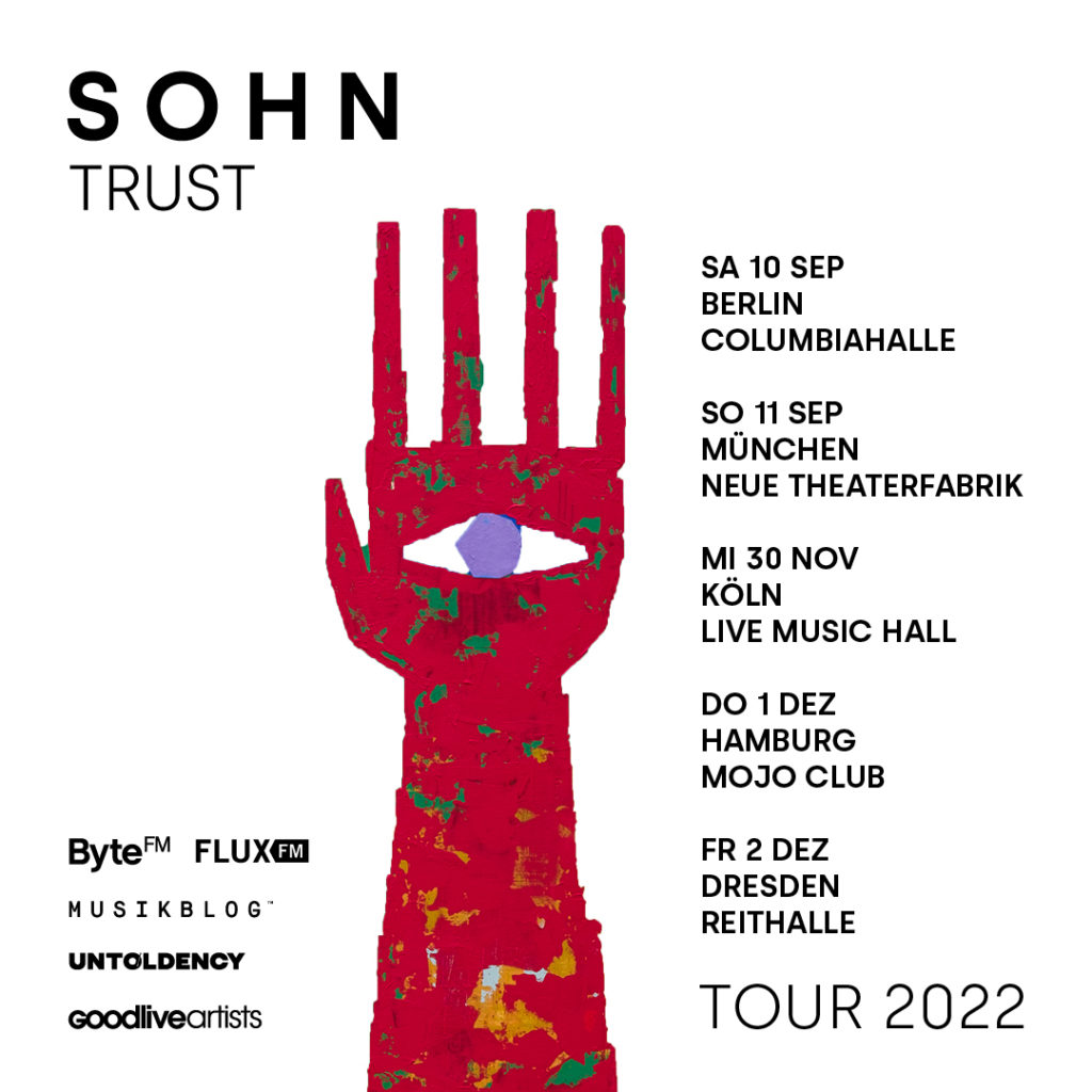 SOHN, trust, Instagram, 2022, tour, tourankündigung, konzert, untoldency, magazin, online, indie, artist