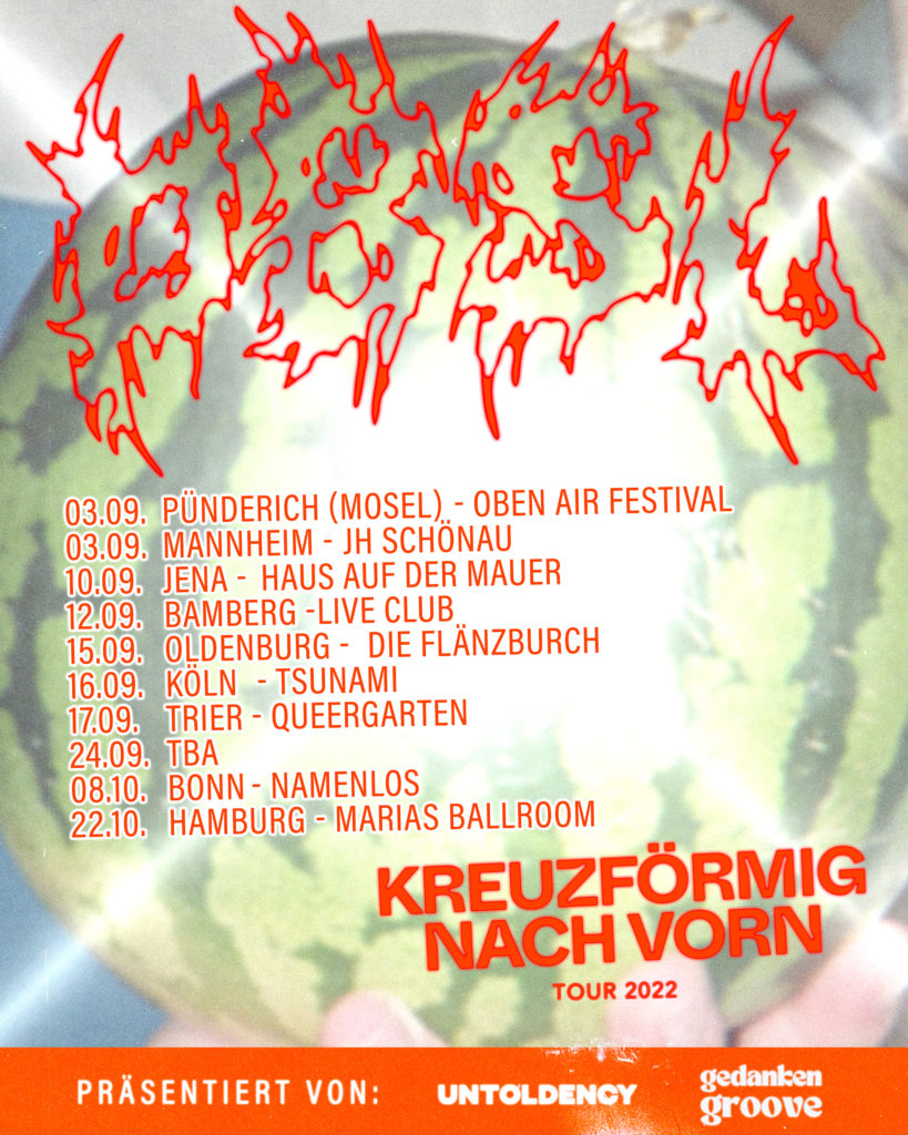 PBSL, Kreuzförmig nach vorn, Tour, Konzerte, Tourpräsentation, Indie, Pop, Musik, Live, Tickets, untoldency